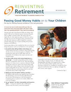 2016 Participant Newsletter