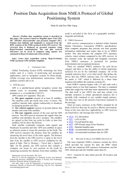 Position Data Acquisition from NMEA Protocol of Global