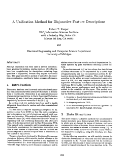 A Unification Method for Disjunctive Feature Descriptions