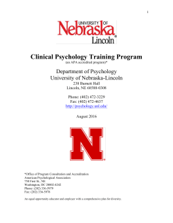 Clinical Psychology Training Program