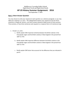 AP US History - Middletown Township School District