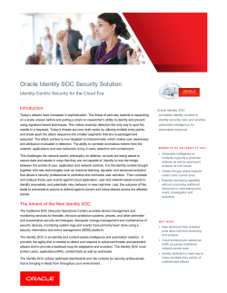 The First Identity Security Operations Center