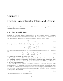 Friction, ageostrophic flow, and oceans