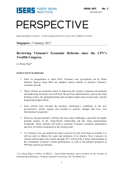 Reviewing Vietnam`s Economic Reforms since the CPV`s Twelfth
