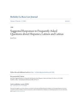 Suggested Responses to Frequently Asked Questions about