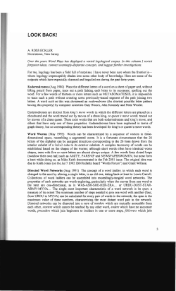 Look Back! - Digital Commons @ Butler University