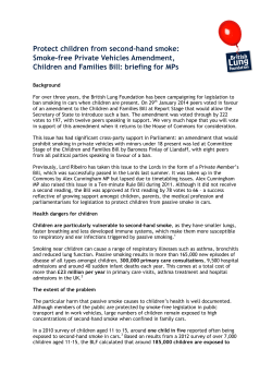 Protect children from second-hand smoke: Smoke