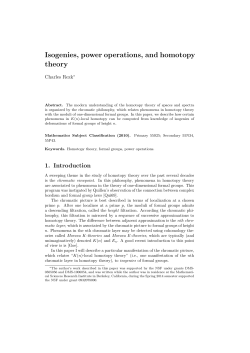 Isogenies, power operations, and homotopy theory
