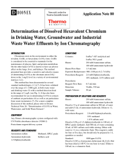 Determination of Dissolved Hexavalent Chromium in Drinking Water