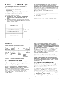 3. Layer 2 - The Data Link Layer
