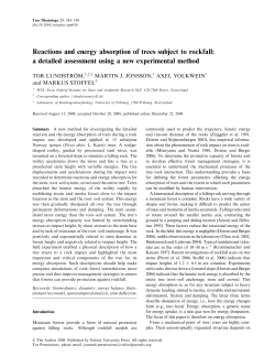 Reactions and energy absorption of trees