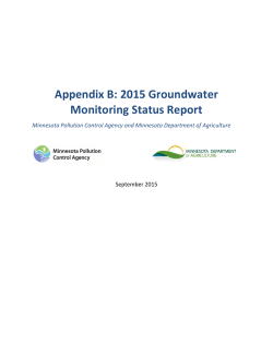 2015 Groundwater Monitoring Status Report