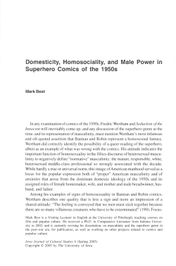 Domesticity, Homosociality, and Male Power in Superhero Comics