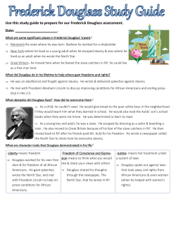 Use this study guide to prepare for our Frederick Douglass