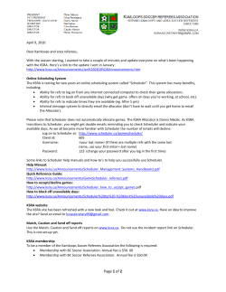 Full letter here... - Kamloops Soccer Referees Association