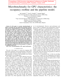 Microbenchmarks for GPU characteristics