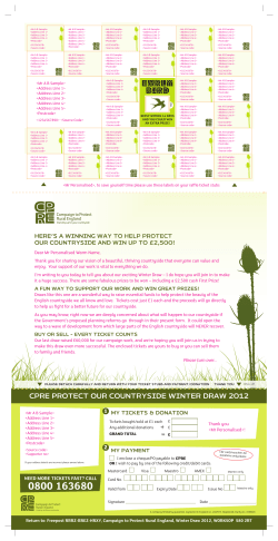 early bird - Campaign to Protect Rural England