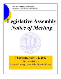 Legislative Assembly - UCLA Academic Senate