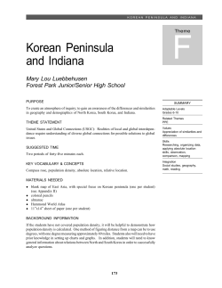 Korean Peninsula and Indiana - Indiana University Bloomington