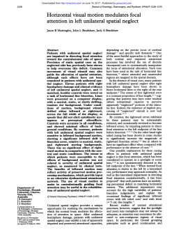 Horizontal visual motionmodulates focal