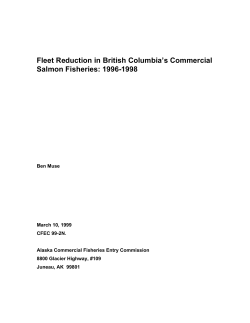 Fleet Reduction in British Columbia`s Commercial Salmon Fisheries