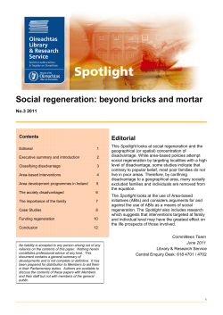 Social regeneration: beyond bricks and mortar