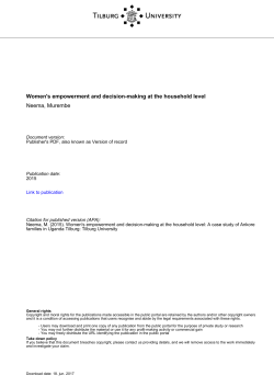 Tilburg University Women`s empowerment and