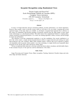 Keypoint Recognition using Randomized Trees