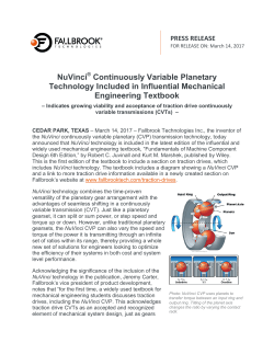 NuVinci&reg; Continuously Variable Planetary Technology Included in