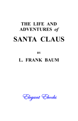 The Life and Adventures of Santa Claus