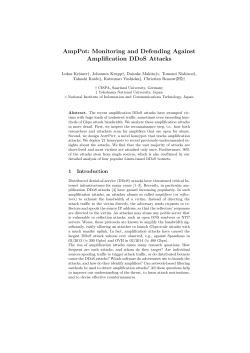 AmpPot: Monitoring and Defending Against