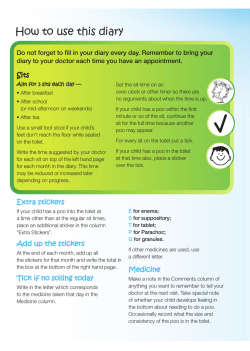 How to use this diary