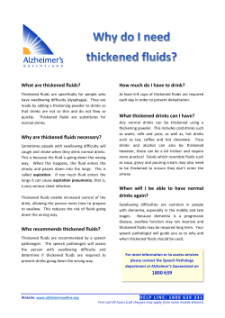 What are thickened fluids?