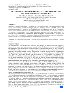 in vitro evaluation of four native trichoderma spp isolates