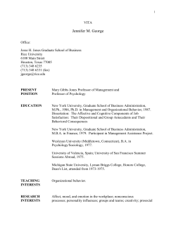 Jennifer M. George - Jones Graduate School of Business at Rice