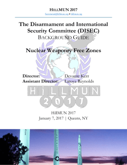 The Disarmament and International Security Committee