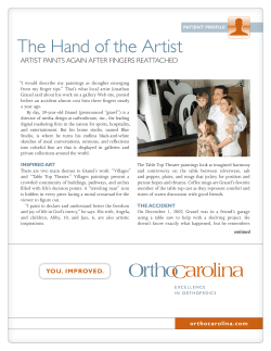 The Hand of the Artist Artist Paints Again After Fingers Reattached