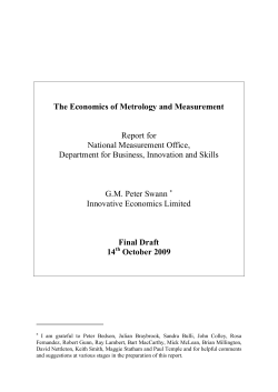 The Economics of Metrology and Measurement