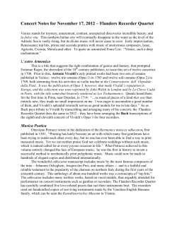 Concert Notes for November 17, 2012 &ndash; Flanders Recorder Quartet