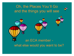 Oh, the Places You`ll Go and the things you will see