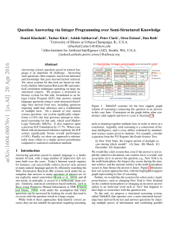 Question Answering via Integer Programming over Semi