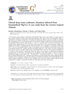 Glacial deep water carbonate chemistry inferred from foraminiferal