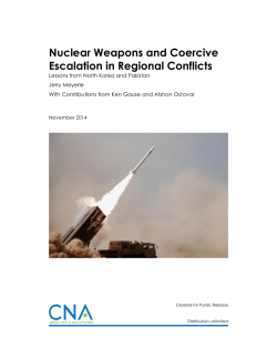Nuclear Weapons and Coercive Escalation in Regional