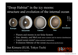 in the icy moons - JAXA Repository / AIREX
