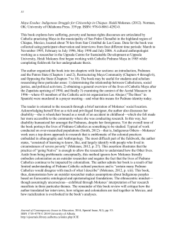 Maya Exodus: Indigenous Struggle for Citizenship in Chiapas. Heidi