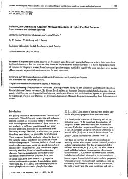 Isolation, pH-Optima and Apparent Michaelis Constants of Highly