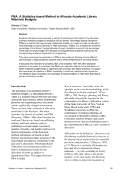 A Statistics-based Method to Allocate Academic Library Materials