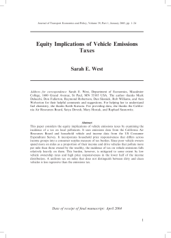 Equity Implications of Vehicle Emissions Taxes