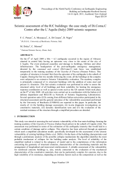 Seismic assessment of the R/C buildings: the case study of Di.Coma