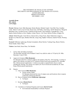 December 2015 - UTSA Graduate School